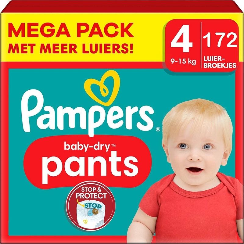 Foto van Pampers - baby dry pants - maat 4 - maandbox - 172 stuks - 9/15kg