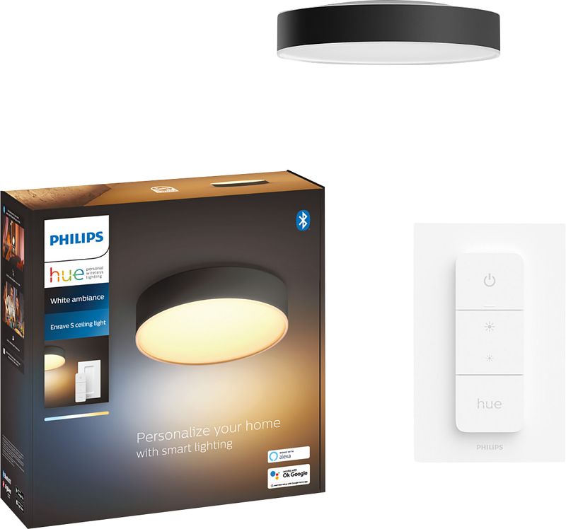 Foto van Philips hue enrave m plafondlamp white ambiance zwart