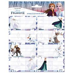 Foto van Disney etiketten frozen 2 zelfklevend wit/blauw 16 stuks