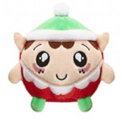 Foto van Pms knuffel squishimi xmas junior pluche 9 cm groen/rood