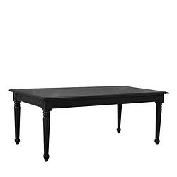 Foto van Eetkamertafel mozart barok tafel zwart incl. 2 aansteekplaten.