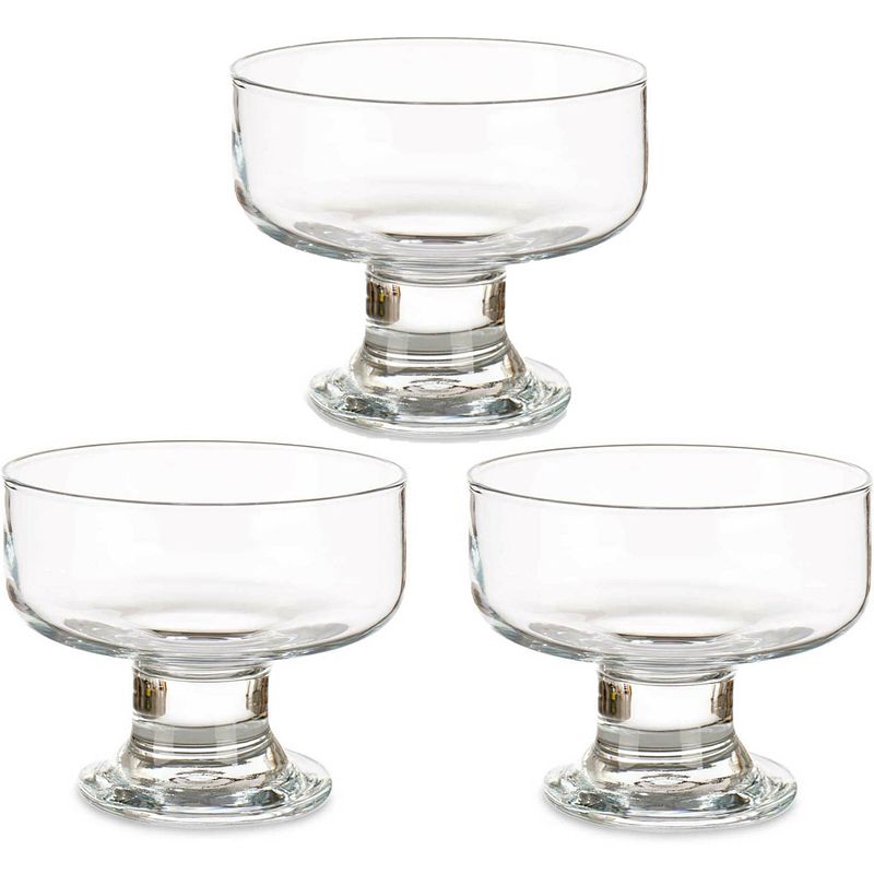 Foto van Ijcoupes/ijs/dessert serveer schaaltjes op voet - set 18x stuks - glas - 265 ml - ijsjeshouders