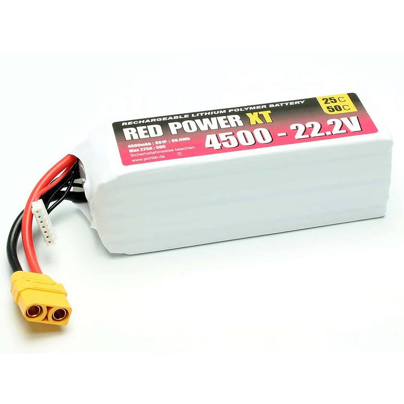 Foto van Red power lipo accupack 22.2 v 4500 mah softcase xt90