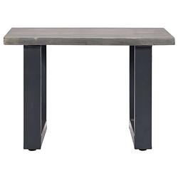 Foto van Infiori salontafel met natuurlijke randen 60x60x40 cm acaciahout grijs