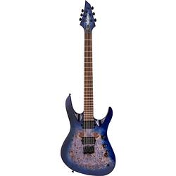 Foto van Jackson pro series signature chris broderick soloist ht6p transparent blue