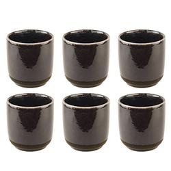 Foto van Orange85 koffiekopjes - espresso kopjes - set van 6 - 100 ml - zwart