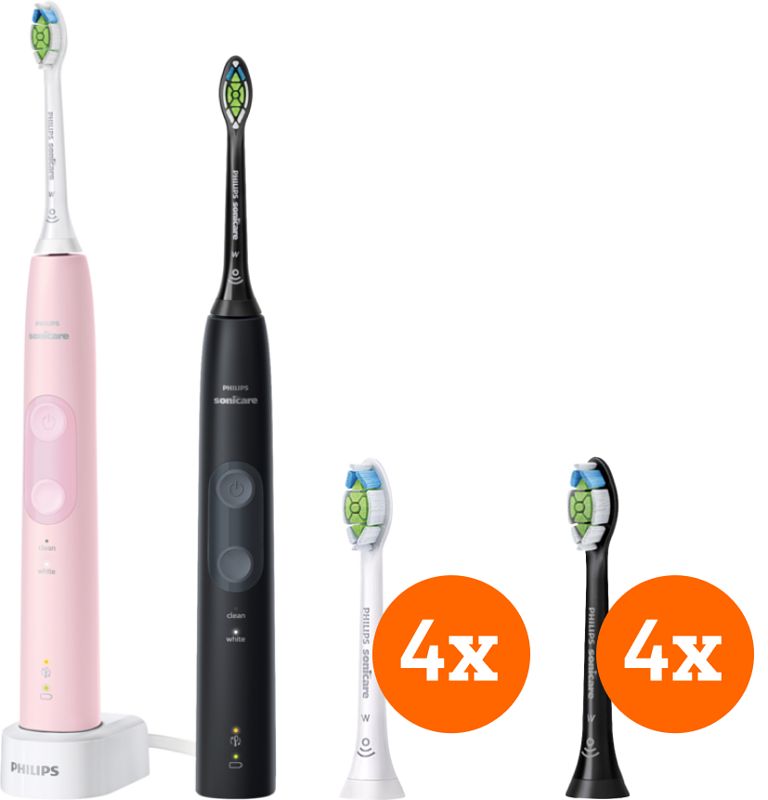 Foto van Philips sonicare protectiveclean 4500 hx6830/35 + optimal white opzetborstels (8 stuks)