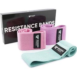 Foto van Weerstandsband - resistance band - fitness elastiek - 3 stuks - pastel