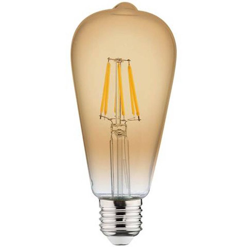 Foto van Led lamp - filament rustiek - vita - e27 fitting - 6w - warm wit 2200k