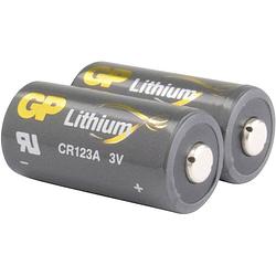 Foto van Gp batteries cr123a cr123a fotobatterij lithium 1400 mah 3 v 2 stuk(s)