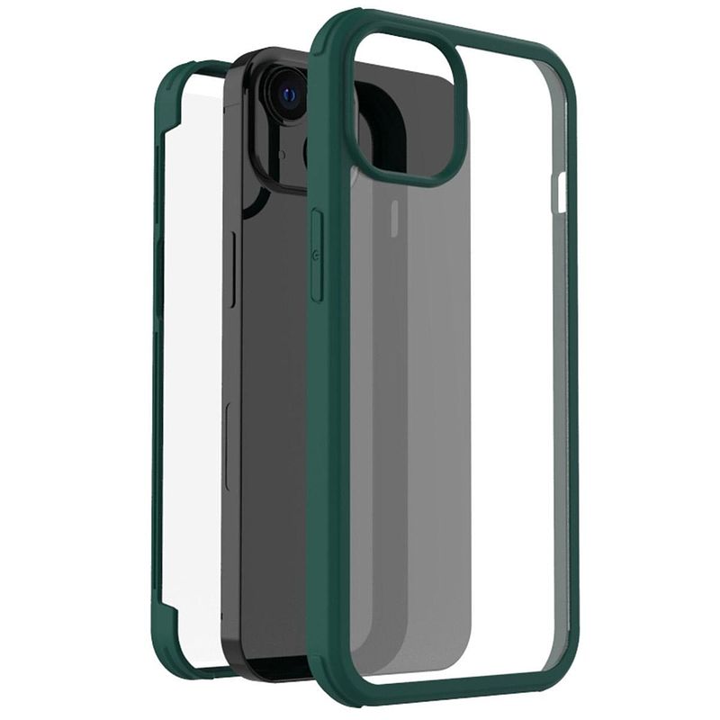 Foto van Accezz full protective cover voor apple iphone 13 telefoonhoesje groen