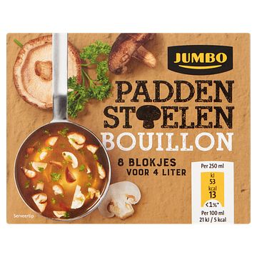 Foto van Jumbo paddenstoelen bouillon blokjes 8 stuks