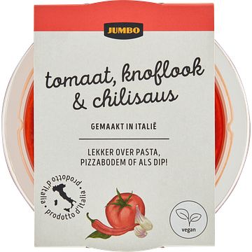 Foto van Jumbo tomaat, knoflook & chilisaus 150g