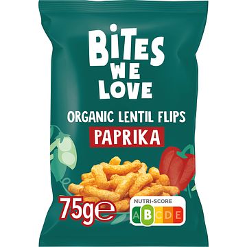 Foto van Biteswelove flip its paprika lentil puffs 75g bij jumbo