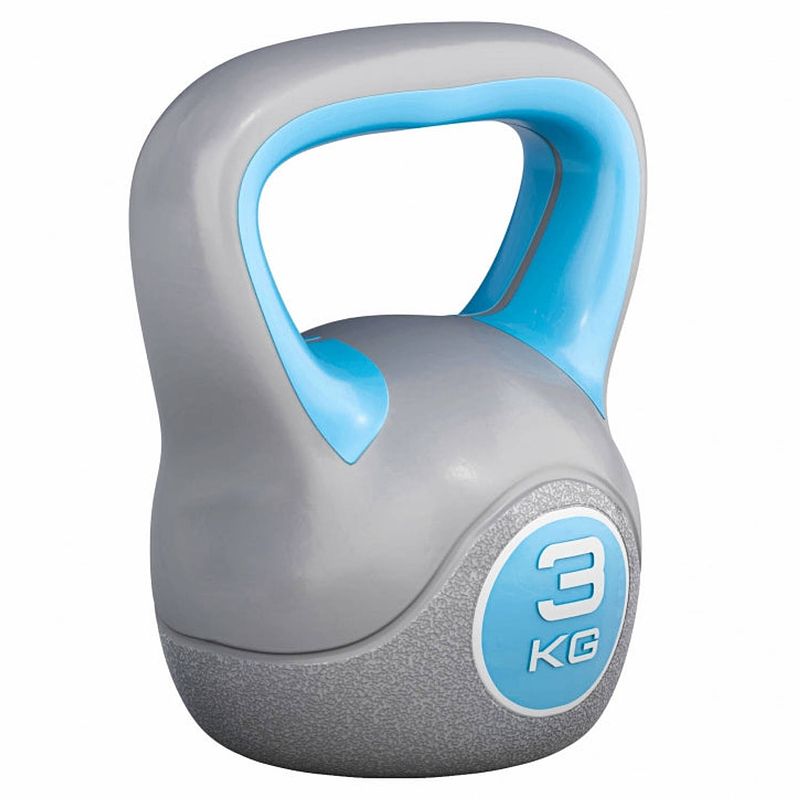 Foto van Gorilla sports kettlebell - kunststof trendy - 3 kg