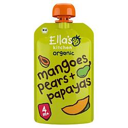 Foto van Ella's kitchen mango's, peren + papaya's 4+ bio 120g bij jumbo