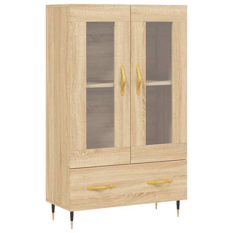 Foto van Vidaxl hoge kast 69,5x31x115 cm bewerkt hout sonoma eikenkleurig