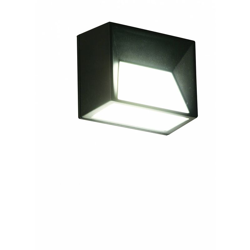 Foto van Luxform wandlamp skye solar 15lm 6 x 8 x 10 cm zwart/wit