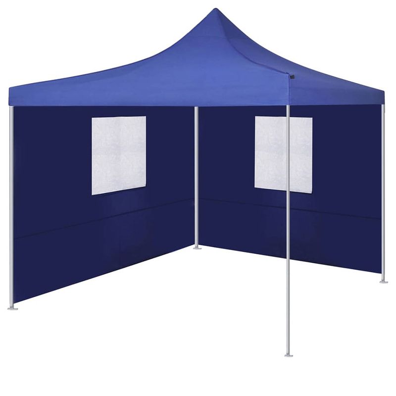 Foto van Vidaxl vouwtent met 2 wanden 3x3 m blauw