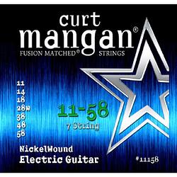 Foto van Curt mangan nickel wound 11-58 snarenset voor 7-snarige elektrische gitaar