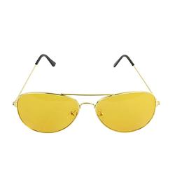 Foto van Orange85 nachtbril - pilotenbril - unisex - verbetert contrast - goud - zonnebrillen