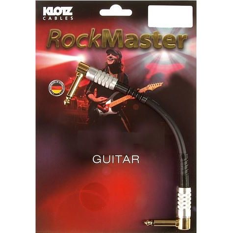 Foto van Klotz mjpc20 rockmaster patchkabel 6.35 mm 2p jack haaks 0.2 meter