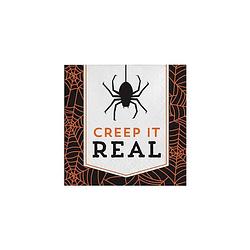 Foto van Thema feest papieren servetten spider creep it real 32x stuks - feestservetten