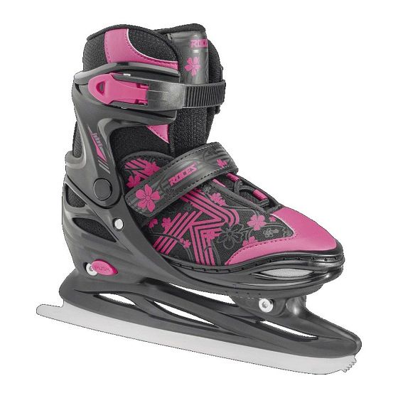 Foto van Roces jokey ice 3.0 verstelbare schaatsen zwart/roze maat 30 33