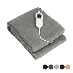 Foto van Nuvoo elektrische bovendeken - 180x160 cm xl - warmtedeken - elektrisch deken - 3 standen - 2 persoons - licht grijs