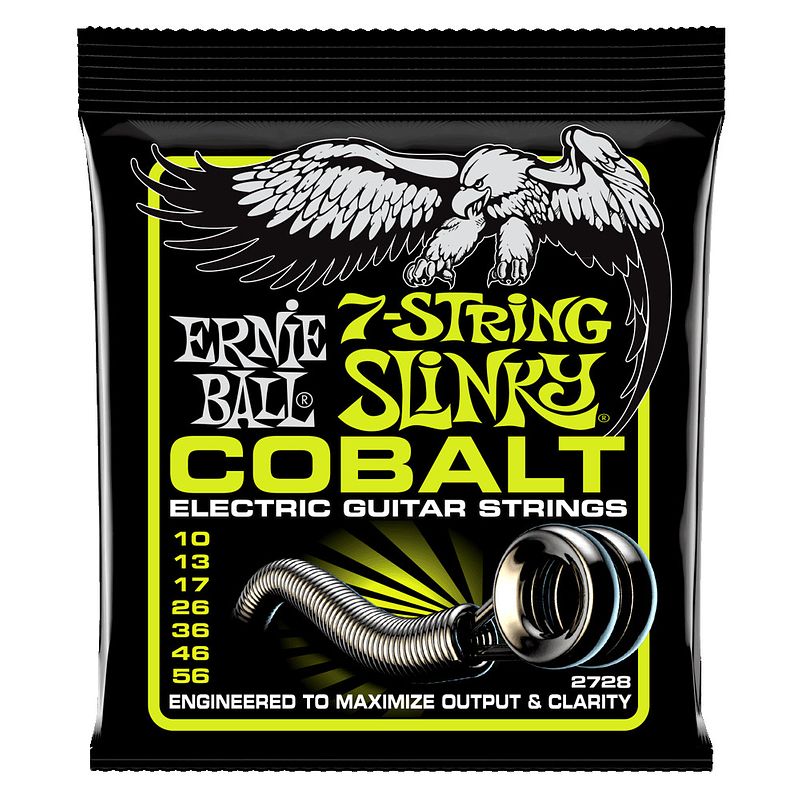 Foto van Ernie ball 2728 cobalt slinky regular 7 snarenset