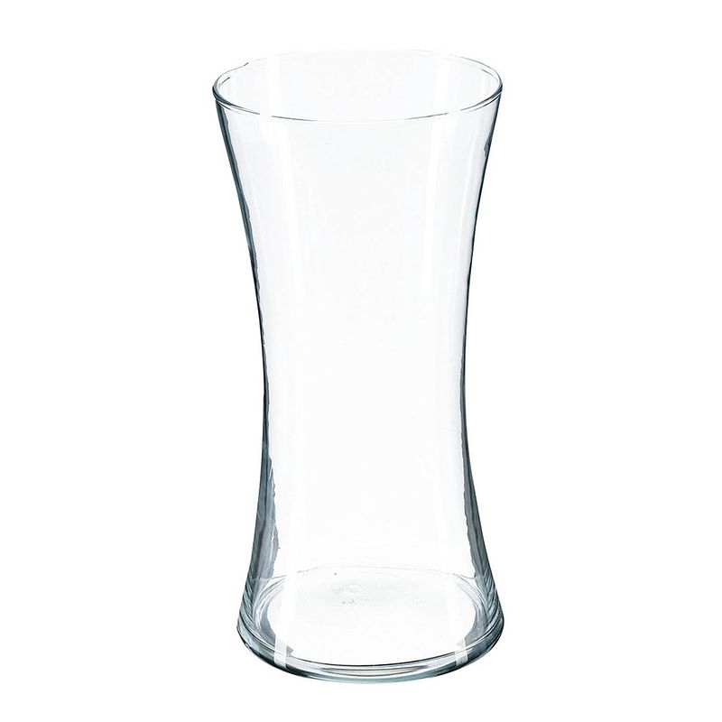 Foto van Atmosphera bloemenvaas taps model - transparant - glas - h30 x d14 cm - vazen