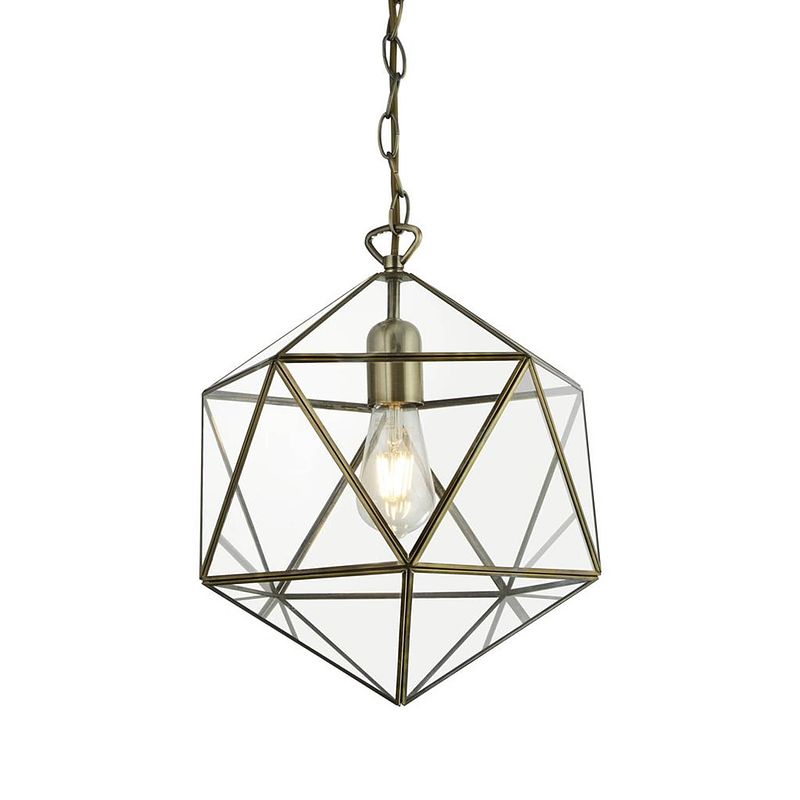 Foto van Bohemian hanglamp - bussandri exclusive - glas - bohemian - e27 - l: 33cm - voor binnen - woonkamer - eetkamer - brons