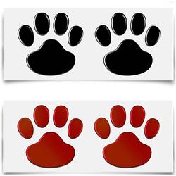 Foto van Auto sticker honden pootjes rood autosticker stickers