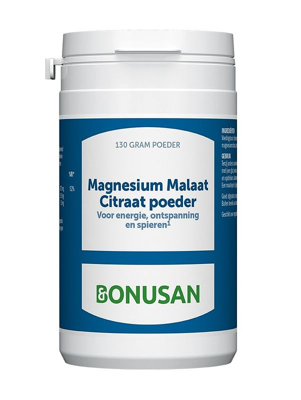 Foto van Bonusan magnesium malaat citraat poeder