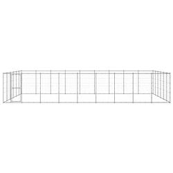 Foto van The living store hondenkennel - gegalvaniseerd staal - 990 x 660 x 180 cm - met deur en vergrendeling