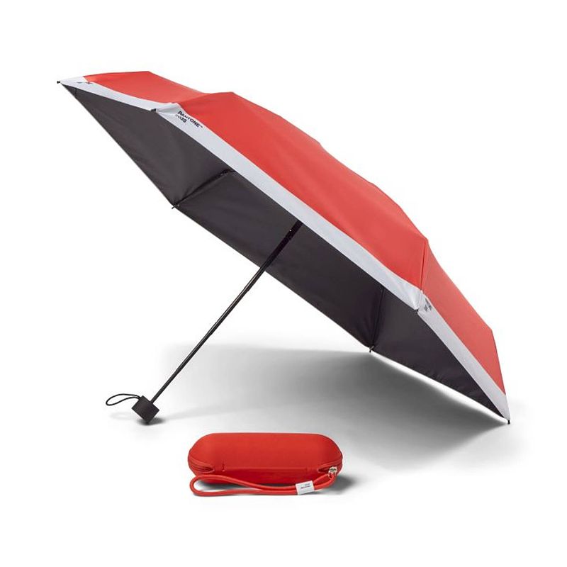 Foto van Copenhagen design paraplu compact in reistas - red 2035