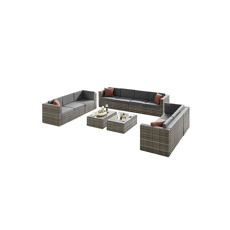 Foto van Feel furniture - loungeset - verona xxl - grijs - 10 personen