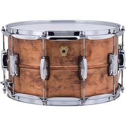 Foto van Ludwig lc608r natural copper snare 14x08 inch koperen snaredrum