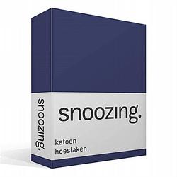 Foto van Snoozing - katoen - hoeslaken - 120x200 - navy