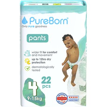 Foto van Pureborn pants maat 4 915 kg 22 stuks 649g bij jumbo