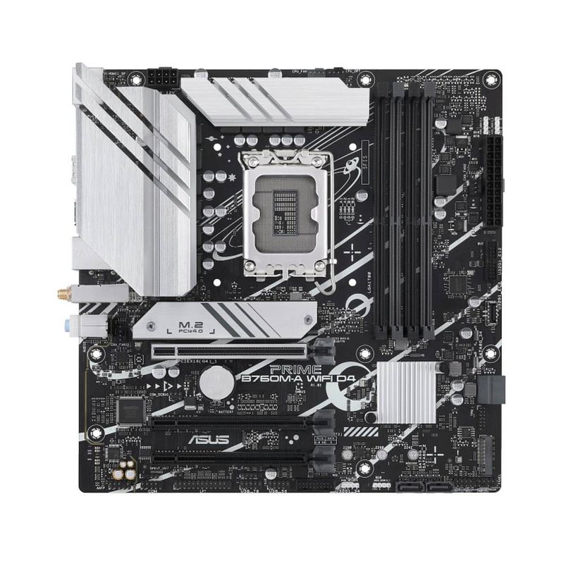 Foto van Asus prime b760m-a wifi d4 moederbord socket intel 1700 vormfactor micro-atx moederbord chipset intel® b760