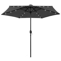 Foto van Vidaxl parasol met led-verlichting en aluminium paal 270 cm antraciet