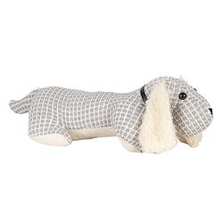 Foto van Clayre & eef deurstopper hond 36*15*24 cm grijs polyester deurklem