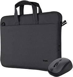 Foto van Trust bologna bag and mouse set laptop tas zwart