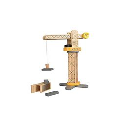 Foto van Egmont toys houten bouwkraan met magneethaak 18,5x27,5x34 cm