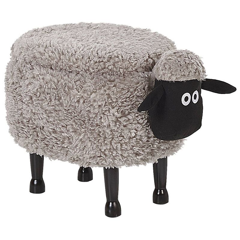 Foto van Beliani sheep - hocker-grijs-polyester