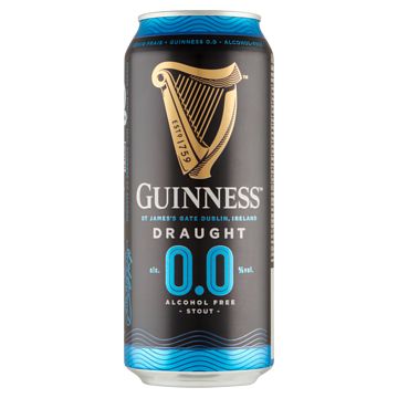 Foto van Guinness draught alcohol free stout 440ml bij jumbo