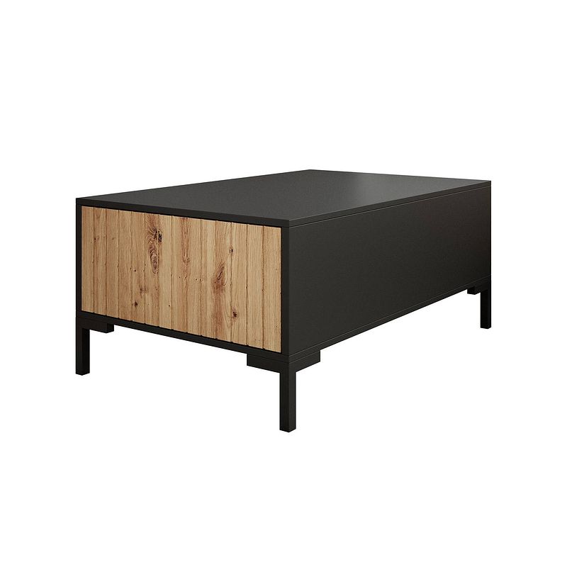 Foto van Meubella salontafel lemon - zwart - eiken - 105 cm