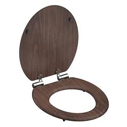 Foto van Schütte toiletbril soft-close dark wood mdf