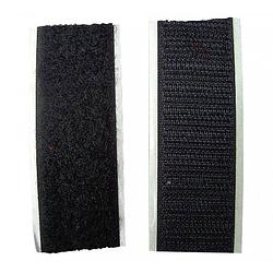 Foto van Klittenband zelfklevend zwart - klitttenband zelfklevend 100 cm